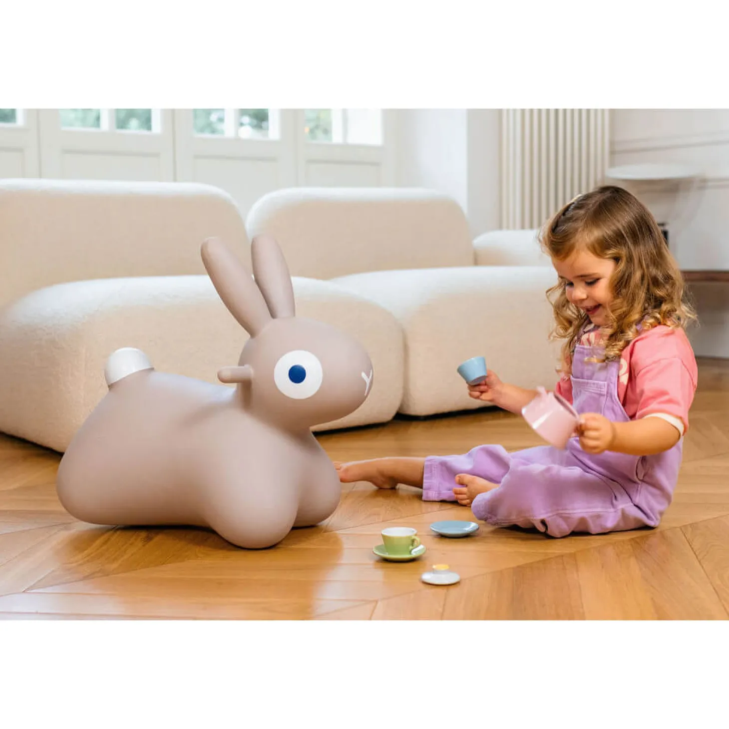 Skoczek Hoppi Bunny - Warm grey