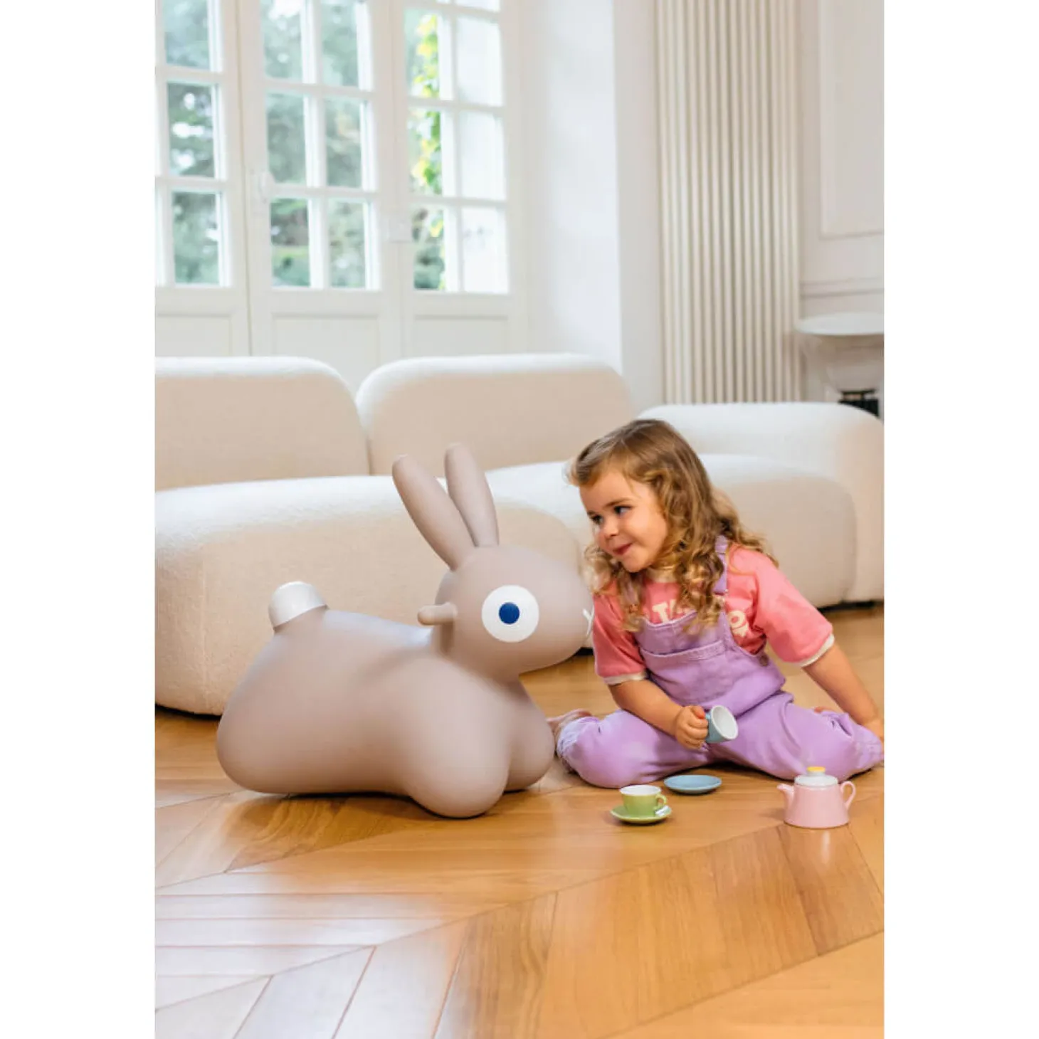 Skoczek Hoppi Bunny - Warm grey