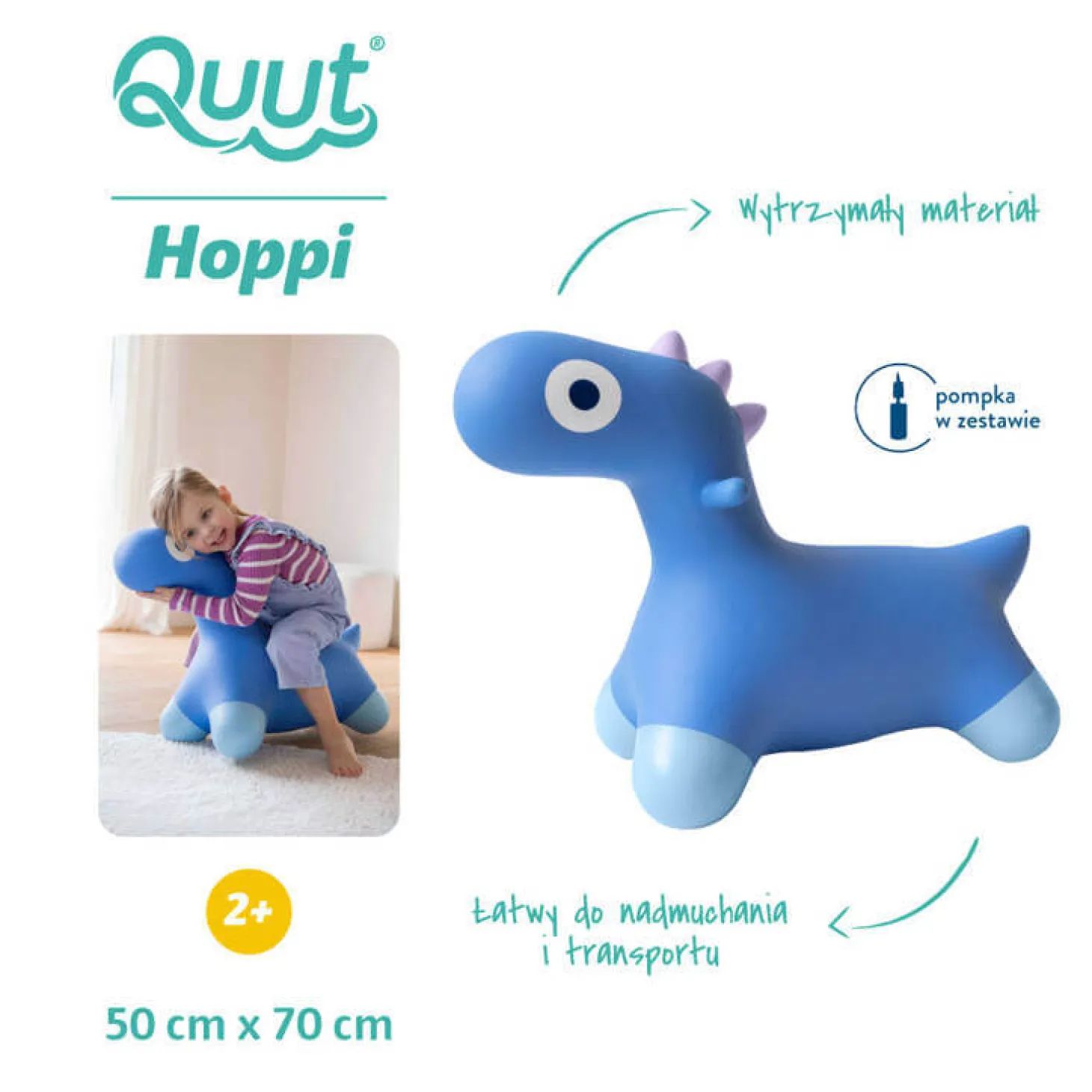 Skoczek Hoppi Dino - Cosmic Blue