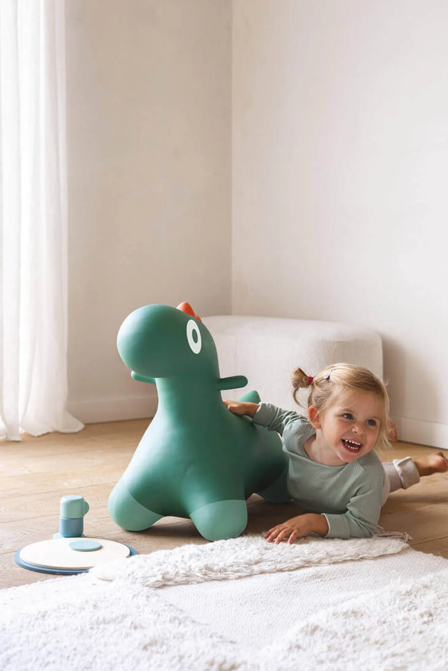 Skoczek Hoppi Dino - Garden green