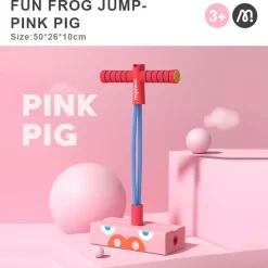 Skoczek POGO z dźwiękiem - różowy