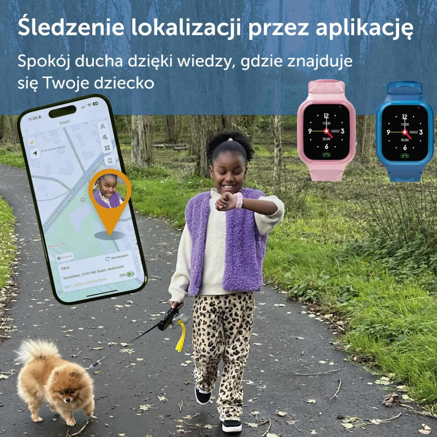 Smartwatch dla dzieci - Różowy