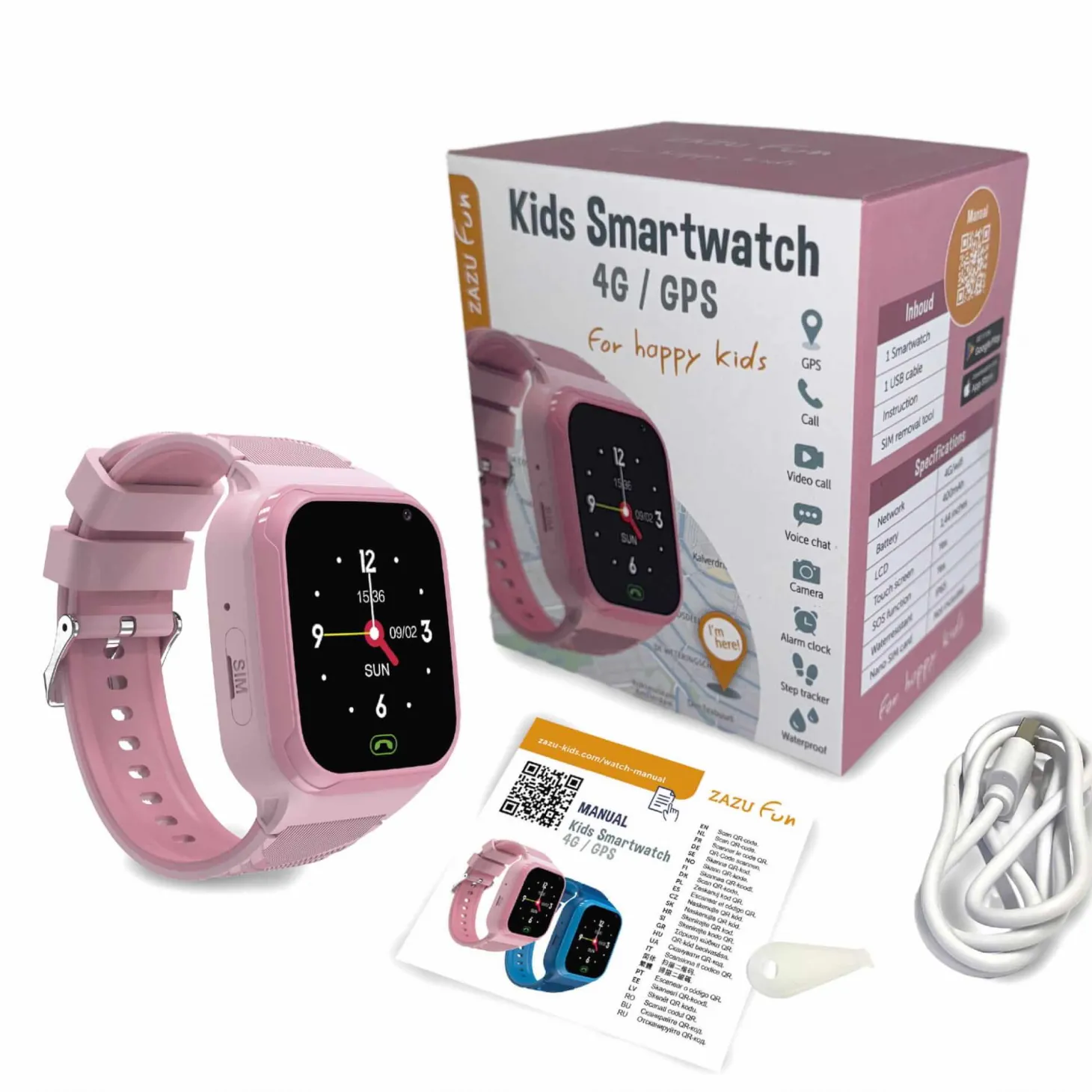 Smartwatch dla dzieci - Różowy