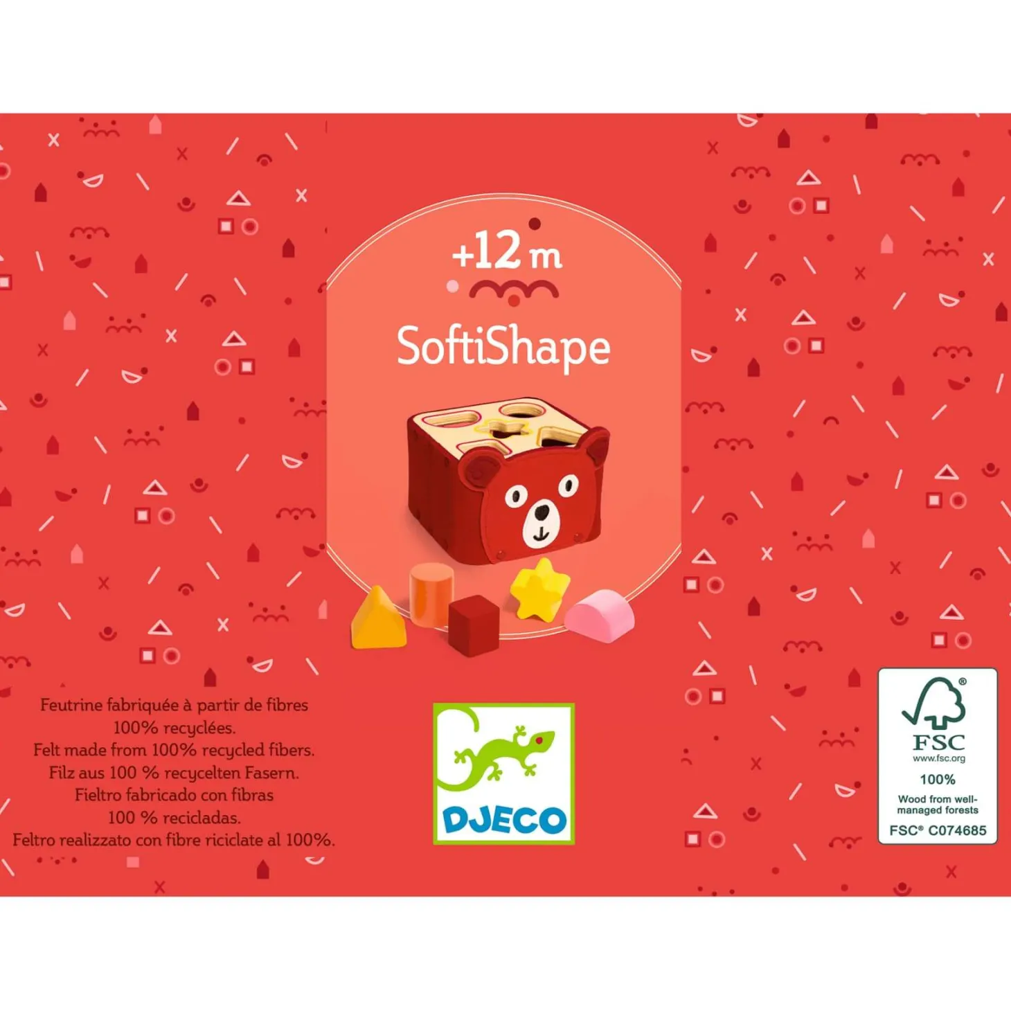Sorter kształtów drewno+filc SOFTISHAPE