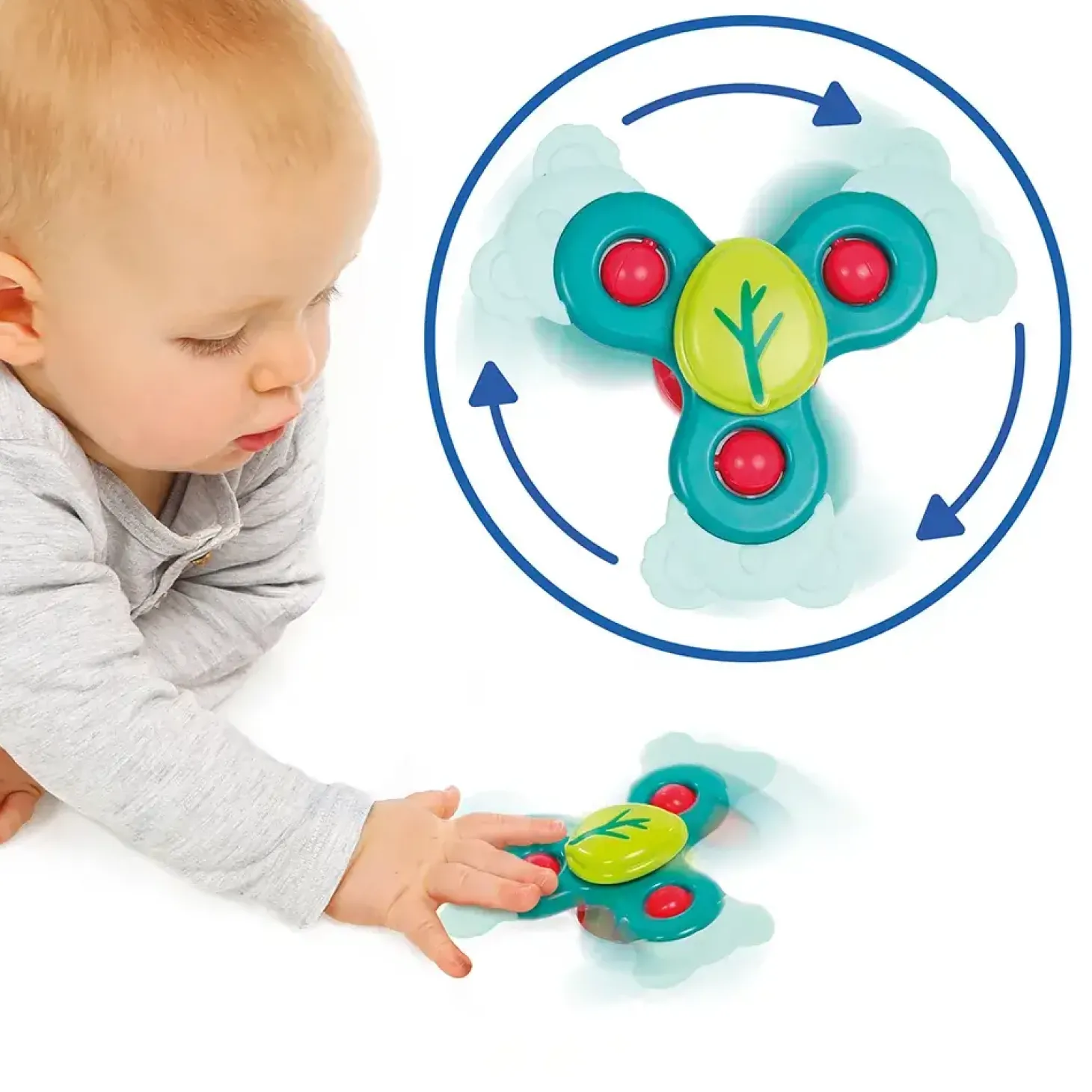 Spinner sensoryczny KOALA z przyssawką i gryzakiem