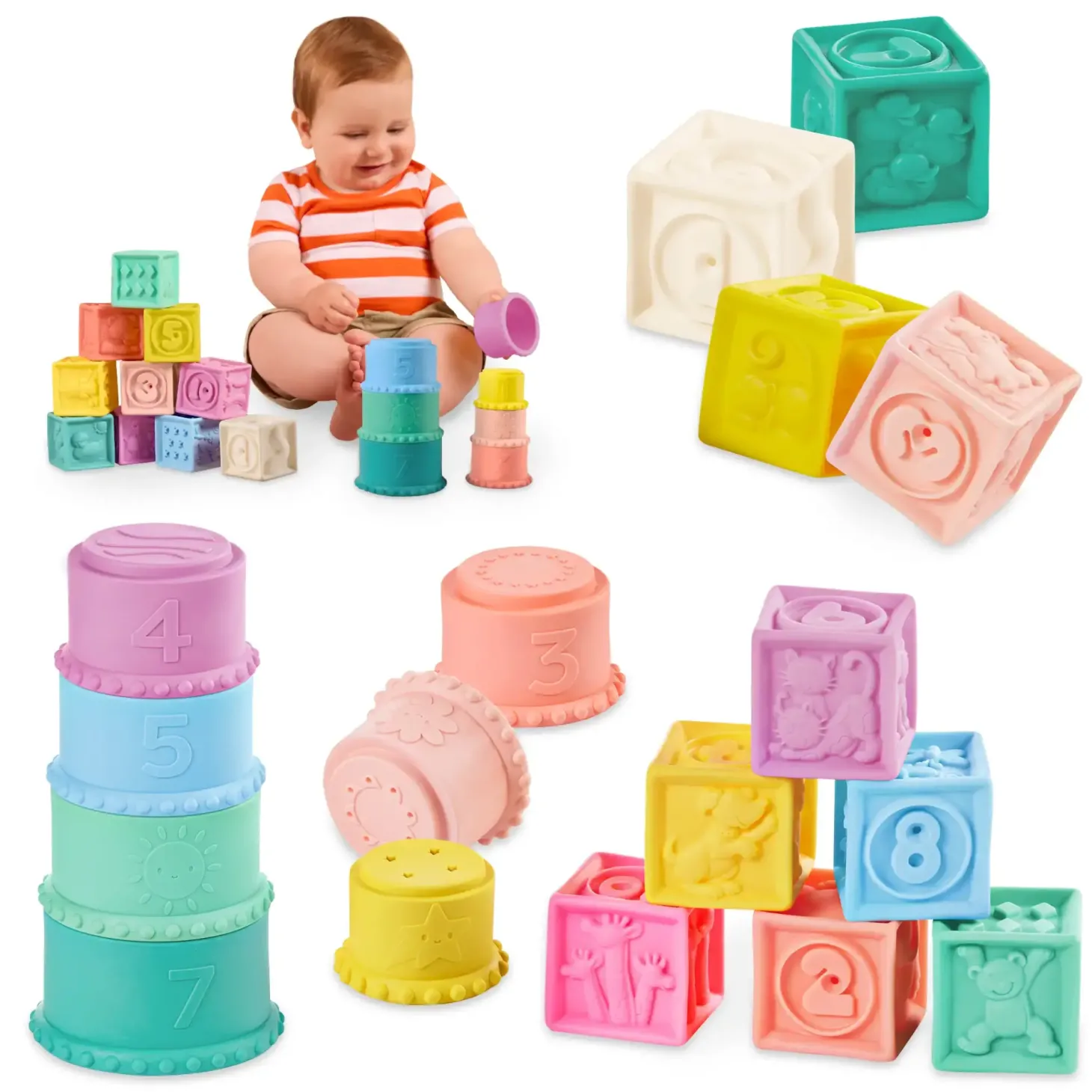 Stackin’ Squishies – miękkie kubeczki i klocki sensoryczne 2w1