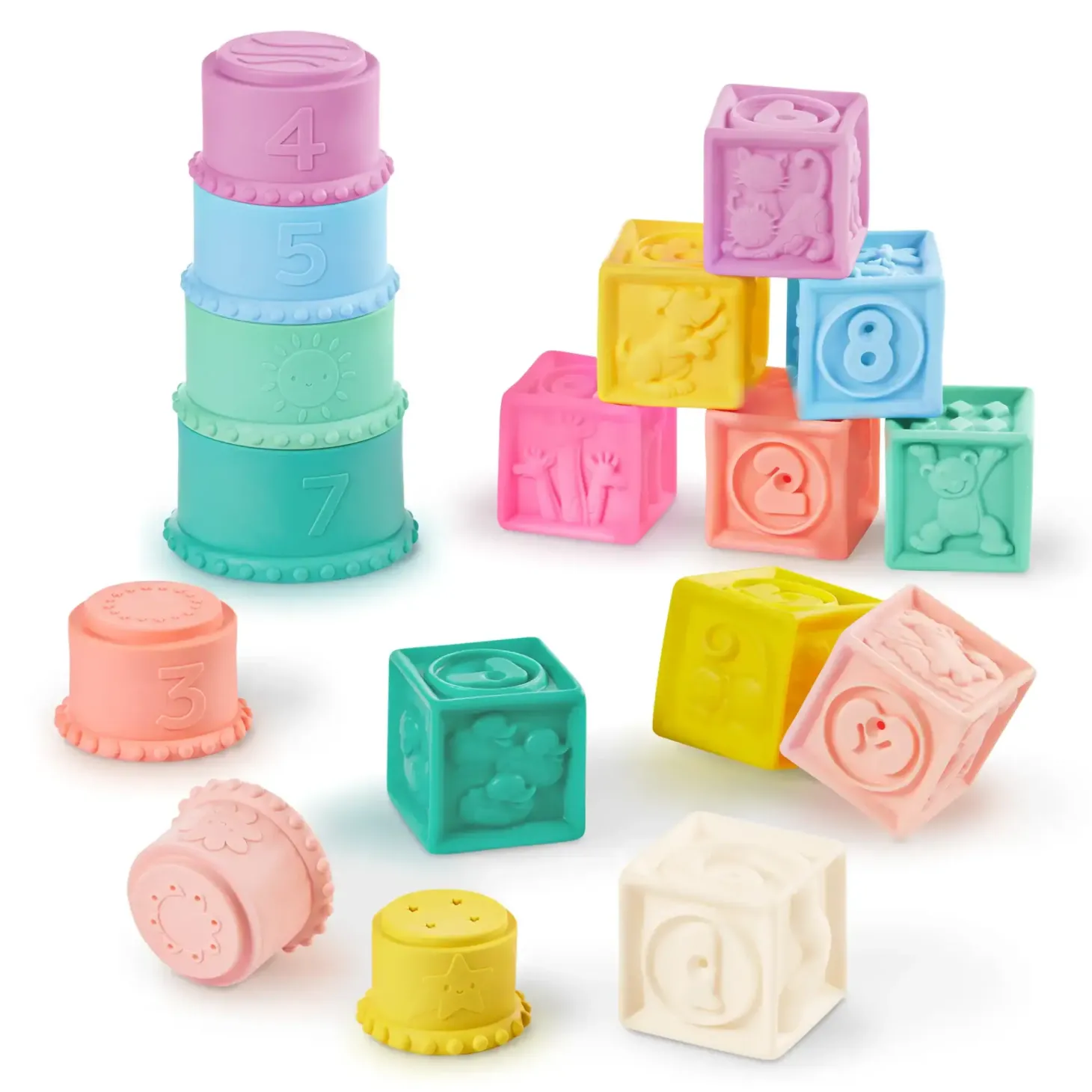 Stackin’ Squishies – miękkie kubeczki i klocki sensoryczne 2w1