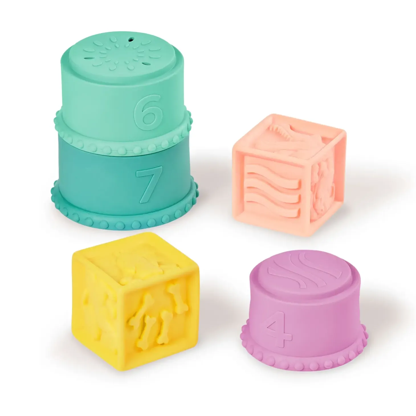 Stackin’ Squishies – miękkie kubeczki i klocki sensoryczne 2w1