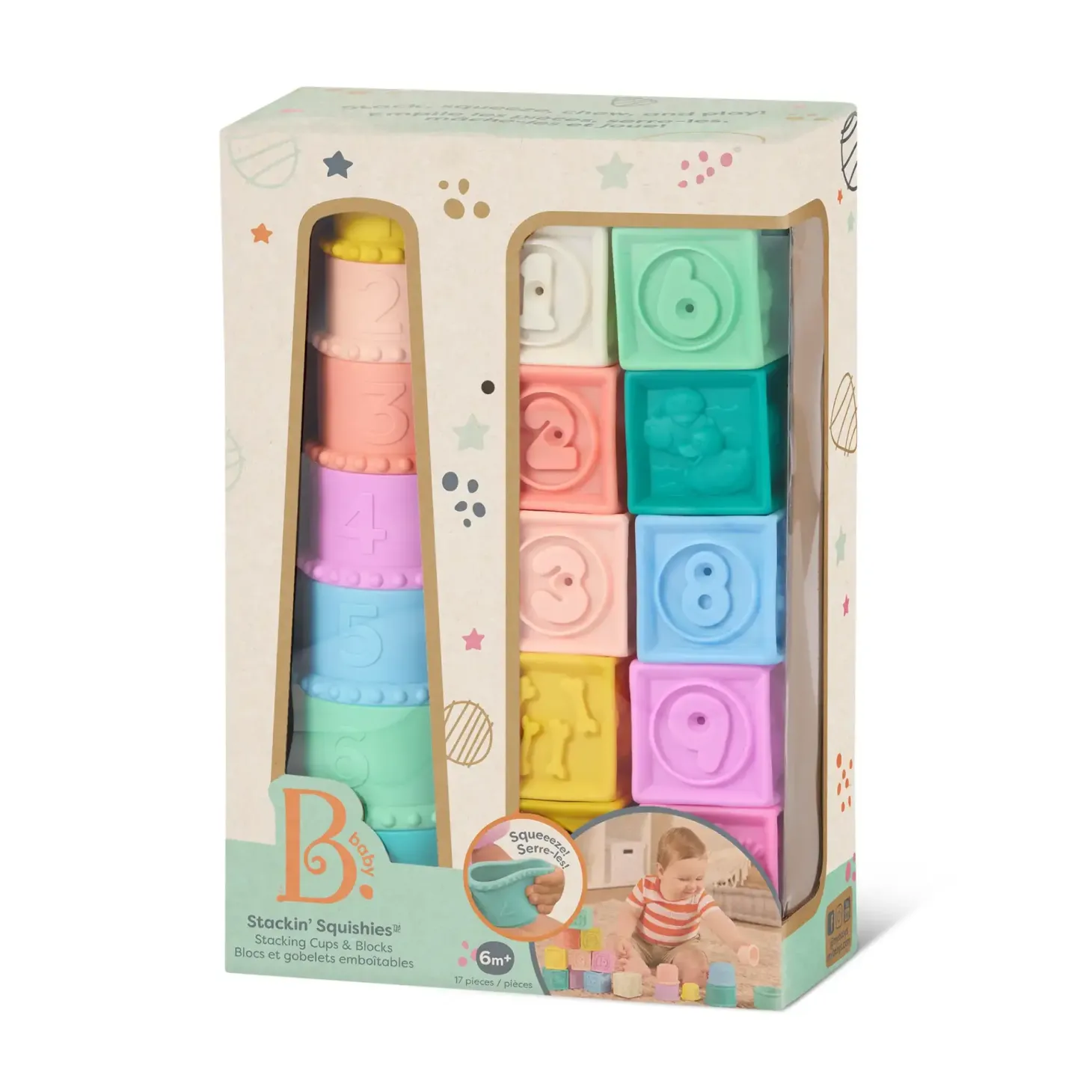Stackin’ Squishies – miękkie kubeczki i klocki sensoryczne 2w1