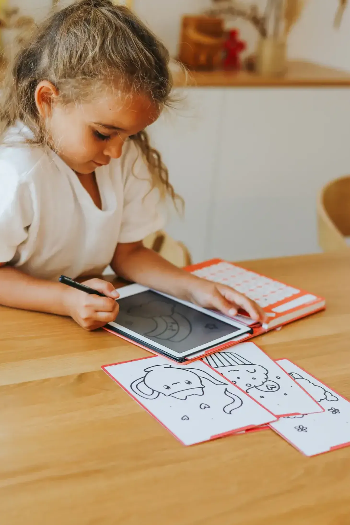 Tablet graficzny z szablonami do rysowania KIDYDRAW-MINI - kawai