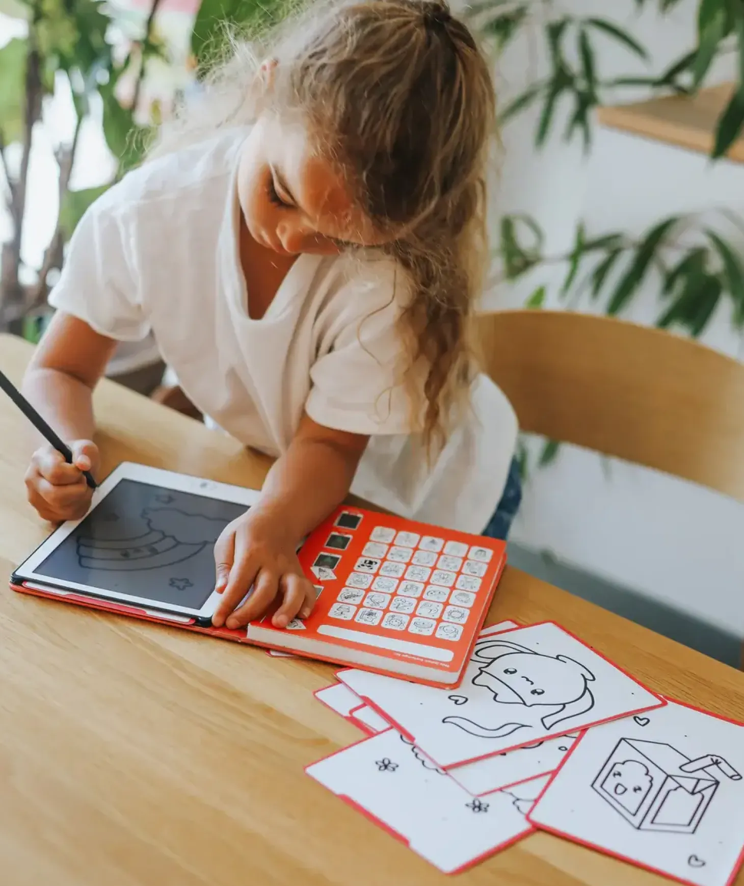 Tablet graficzny z szablonami do rysowania KIDYDRAW-MINI - kawai
