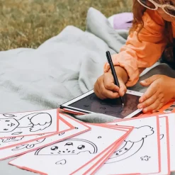 Tablet graficzny z szablonami do rysowania KIDYDRAW-MINI - kawai