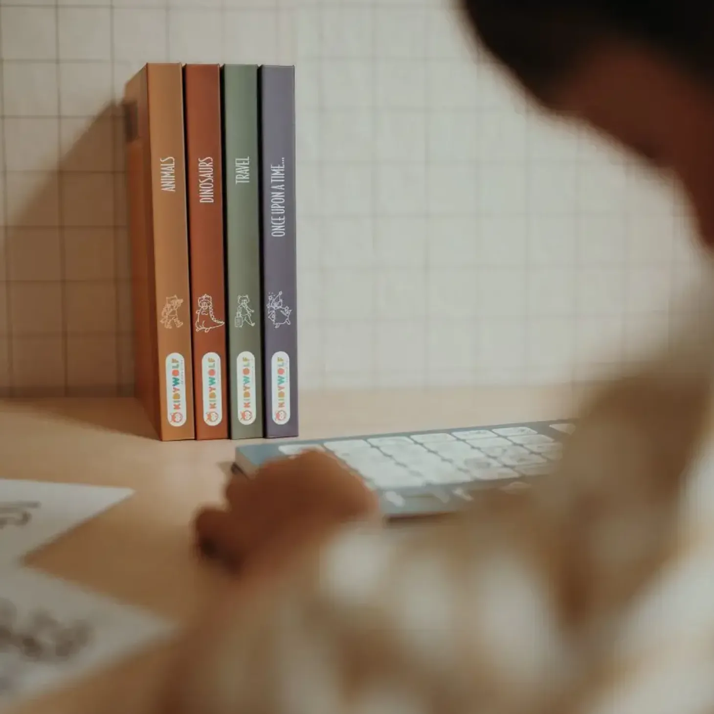 Tablet graficzny z szablonami do rysowania KIDYDRAW-MINI - zwierzęta