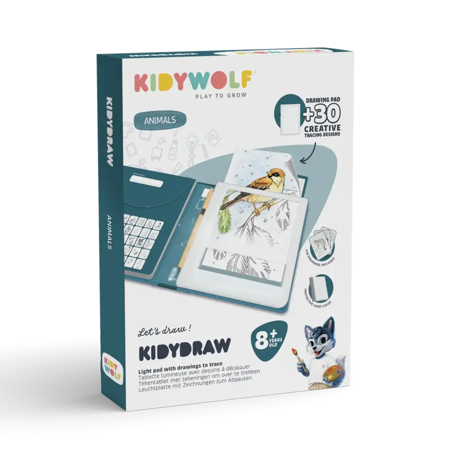 Tablet graficzny z szablonami do rysowania KIDYDRAW-PAD - Animals, 8+