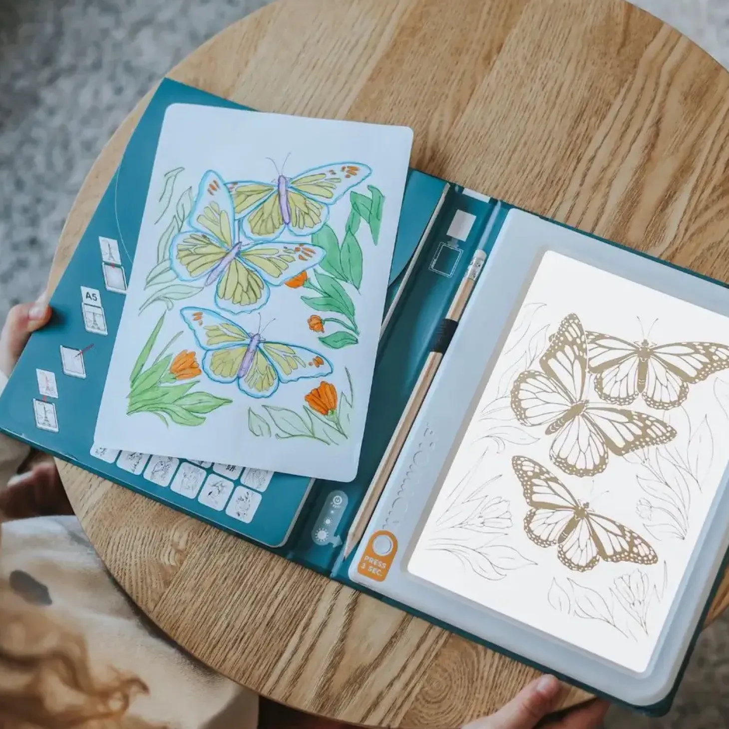 Tablet graficzny z szablonami do rysowania KIDYDRAW-PAD - Animals, 8+