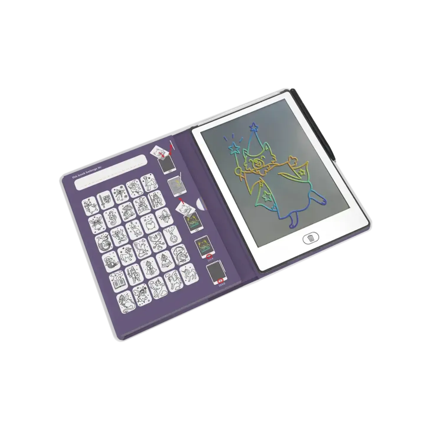 Tablet graficzny z szablonami do rysowania KIDYDRAW-MINI - dawno dawno temu