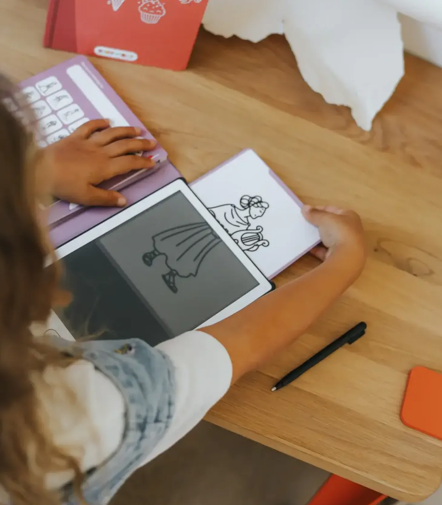 Tablet graficzny z szablonami do rysowania KIDYDRAW-MINI - princess