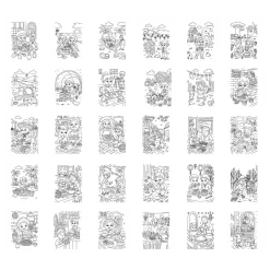 Tablet graficzny z szablonami do rysowania KIDYDRAW-PAD - Food around the world, 6+