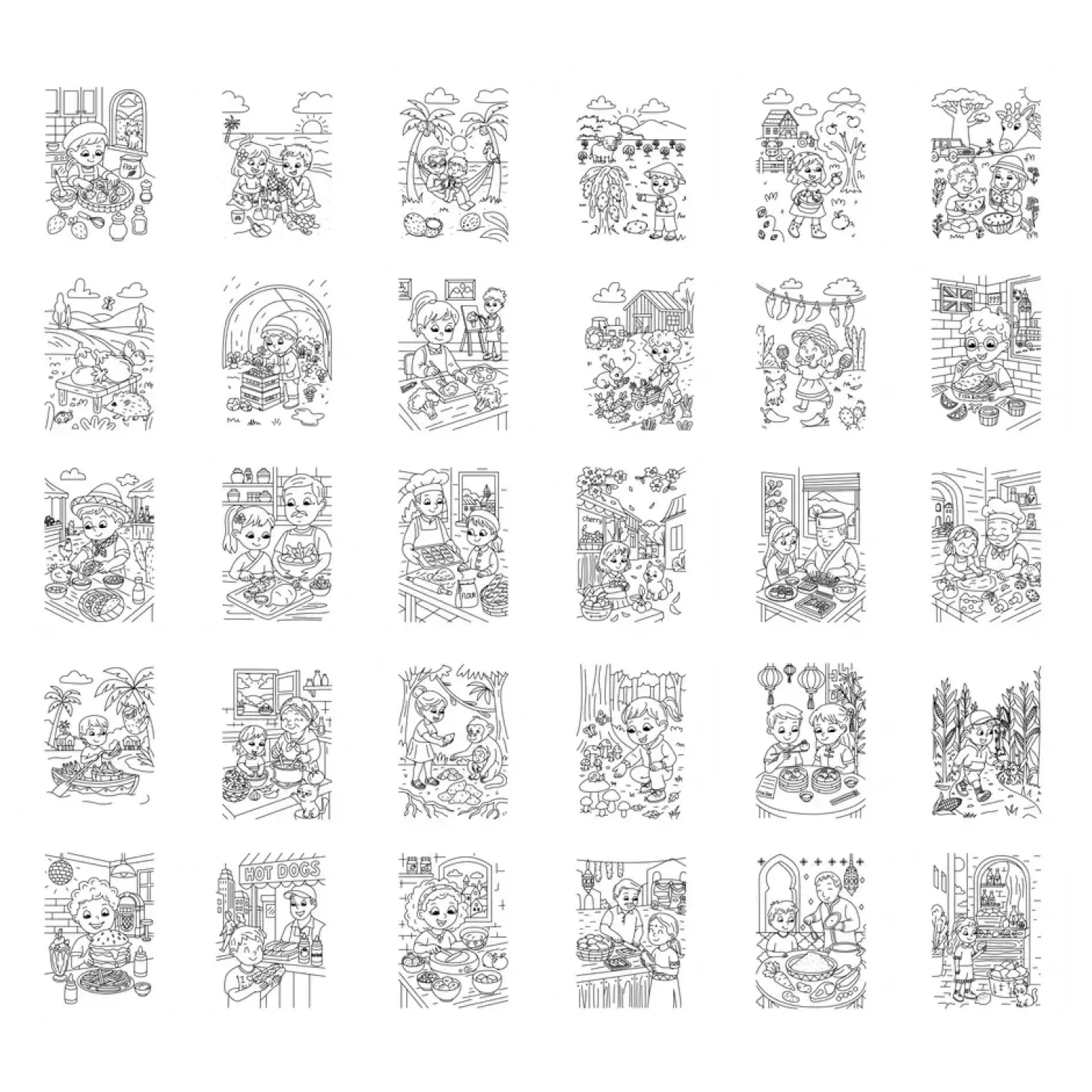 Tablet graficzny z szablonami do rysowania KIDYDRAW-PAD - Food around the world, 6+