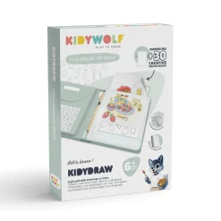 Tablet graficzny z szablonami do rysowania KIDYDRAW-PAD - Food around the world, 6+