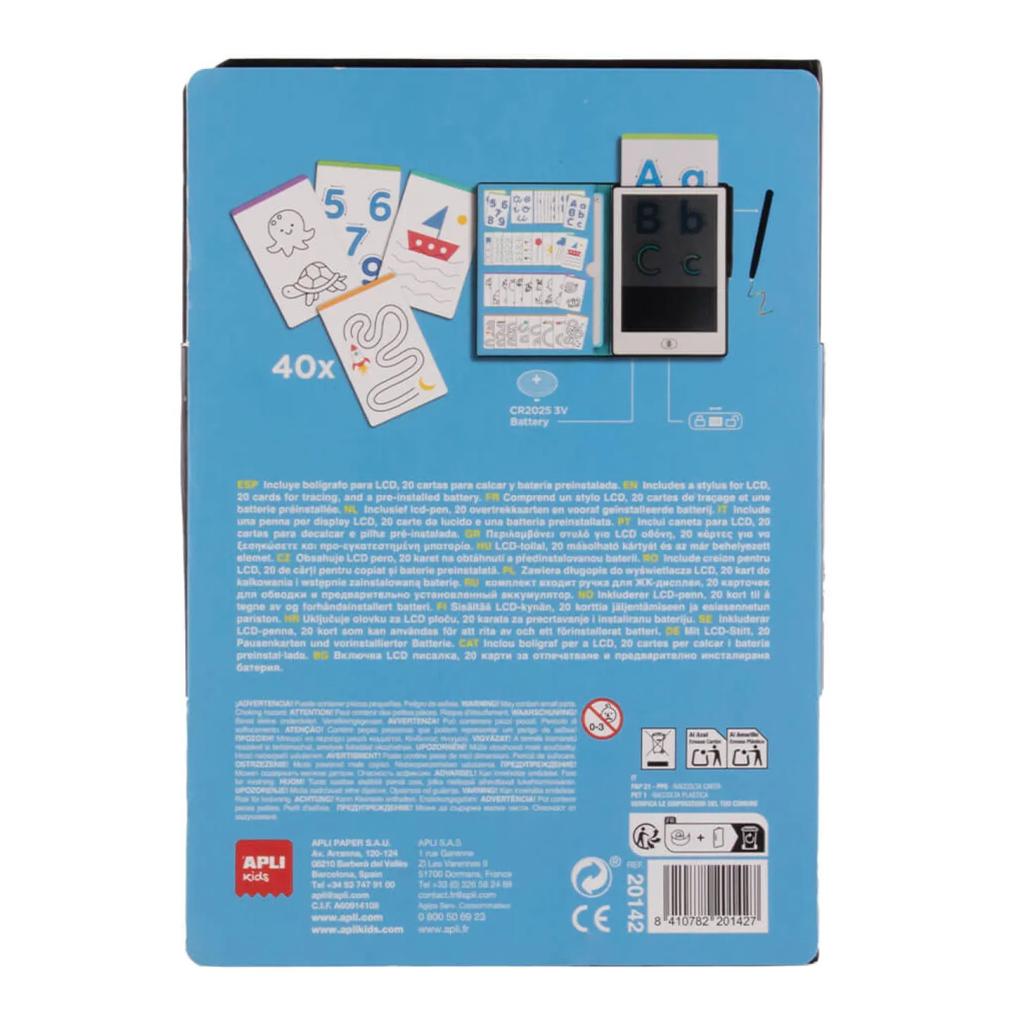 Tablet LCD z 40 szablonami do odrysowywania