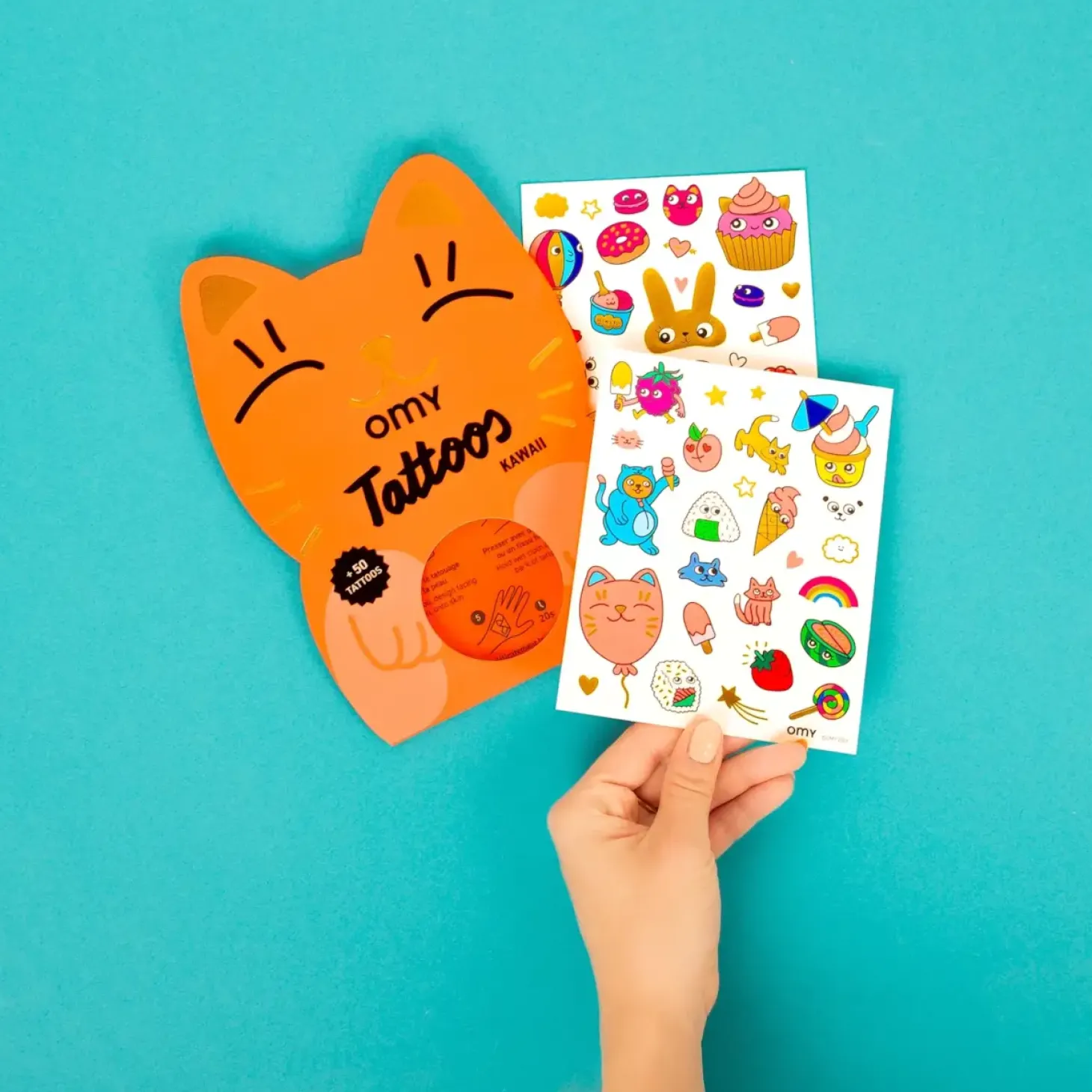 Tatuaże dla dzieci 50 sztuk - Kawaii