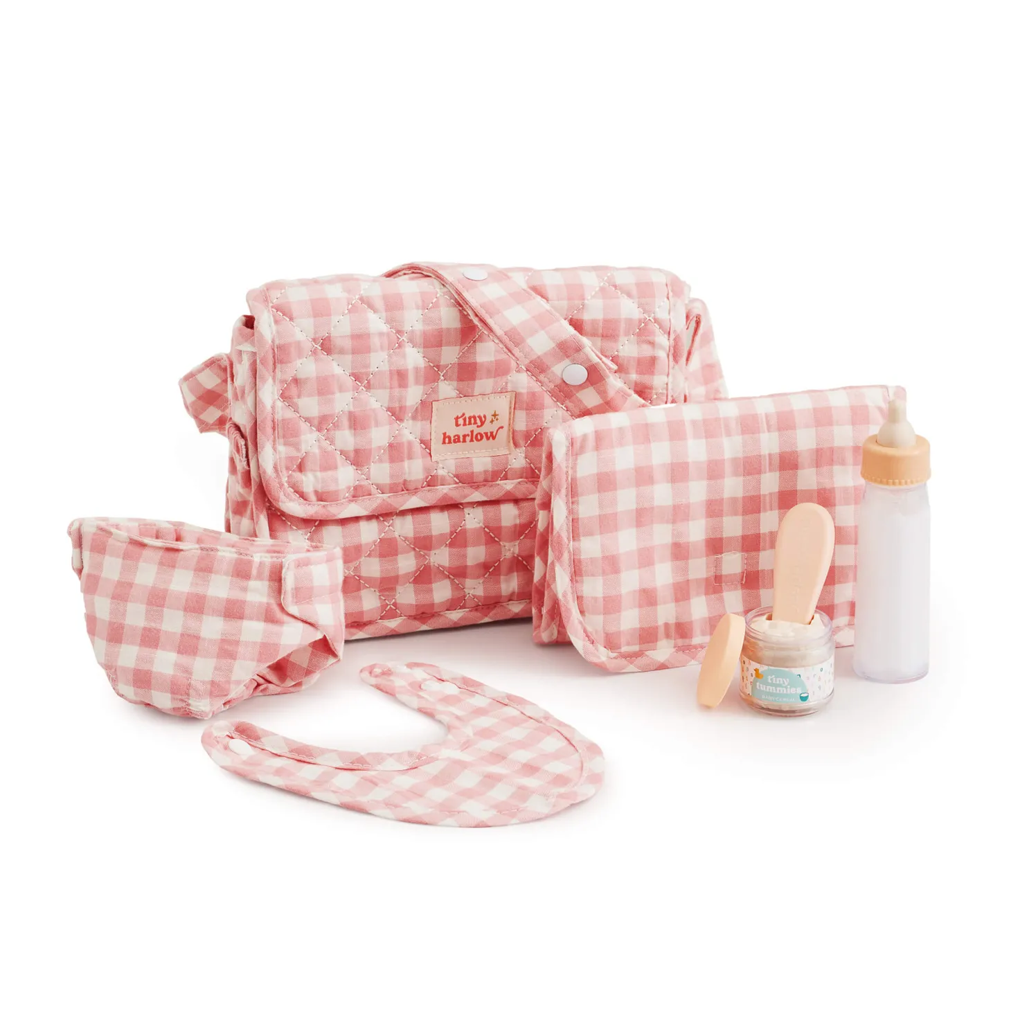 Torba z akcesoriami dla lalek Pink Gingham