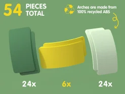 Tory do układania Arches - Builder Set, 54 el.