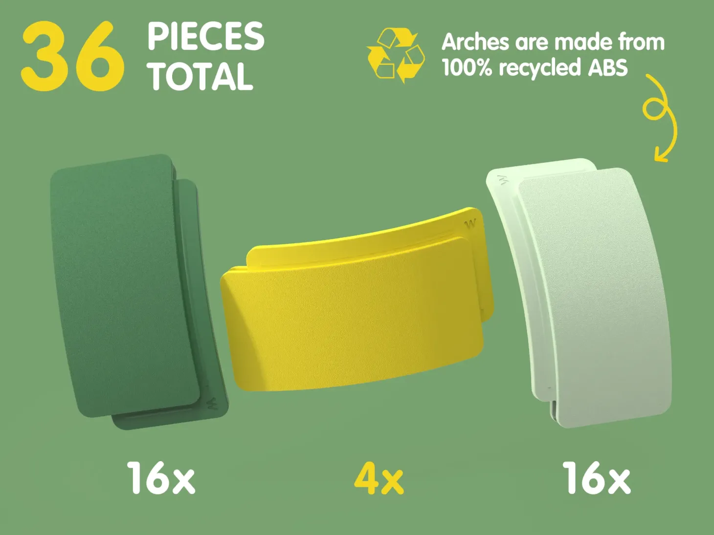 Tory do układania Arches - Creator Set, 36 el.