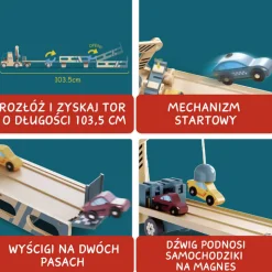 Transporter samochodów i tor wyścigowy 2w1, 36m+