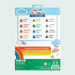 Trójkątne Kredki Malucha Jumbo, Happy Triangles - 12 szt.