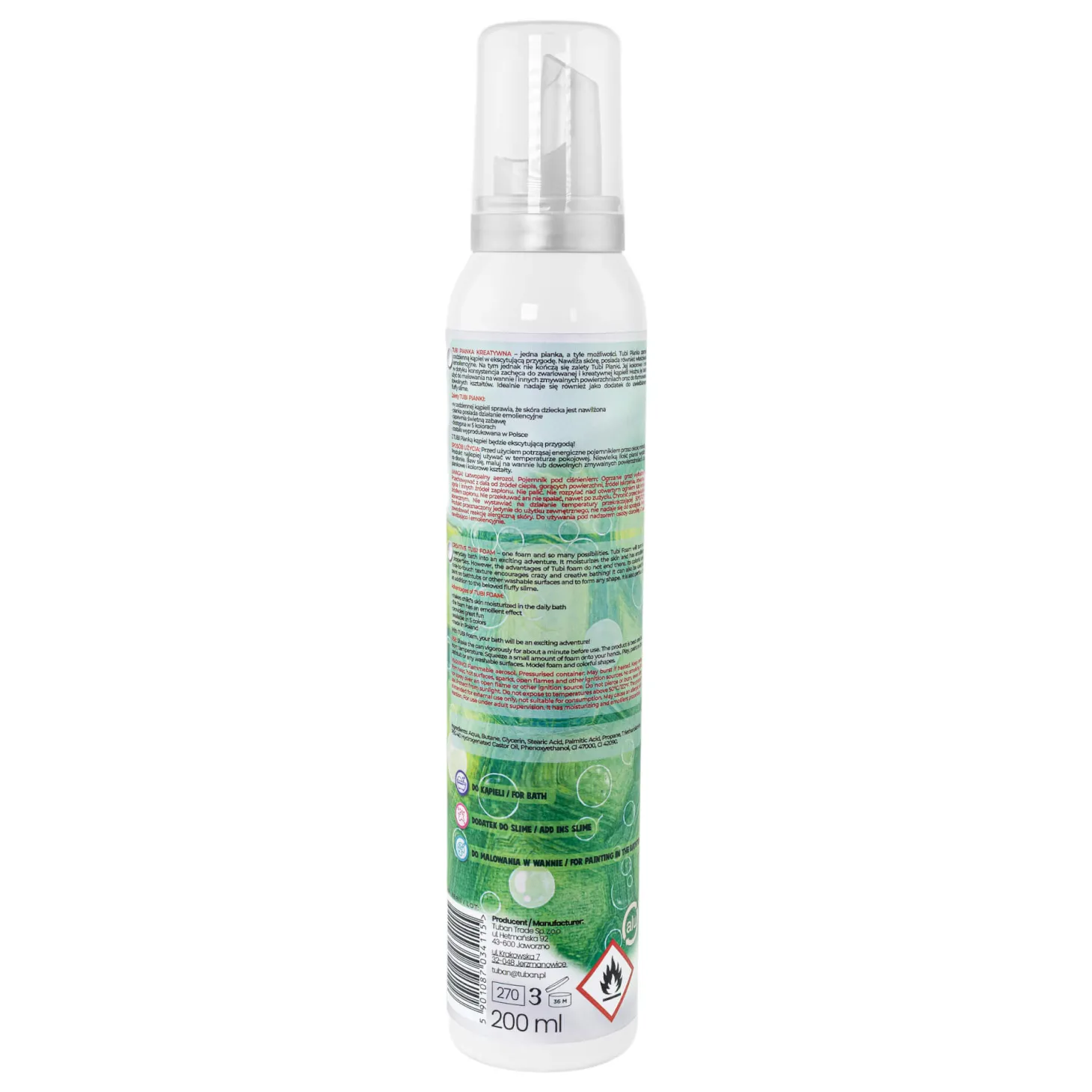 Tubi Pianka - zielona, 200 ml