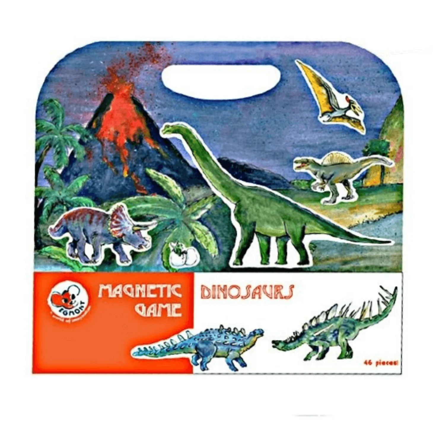 Układanka - gra magnetyczna, Dinozaury