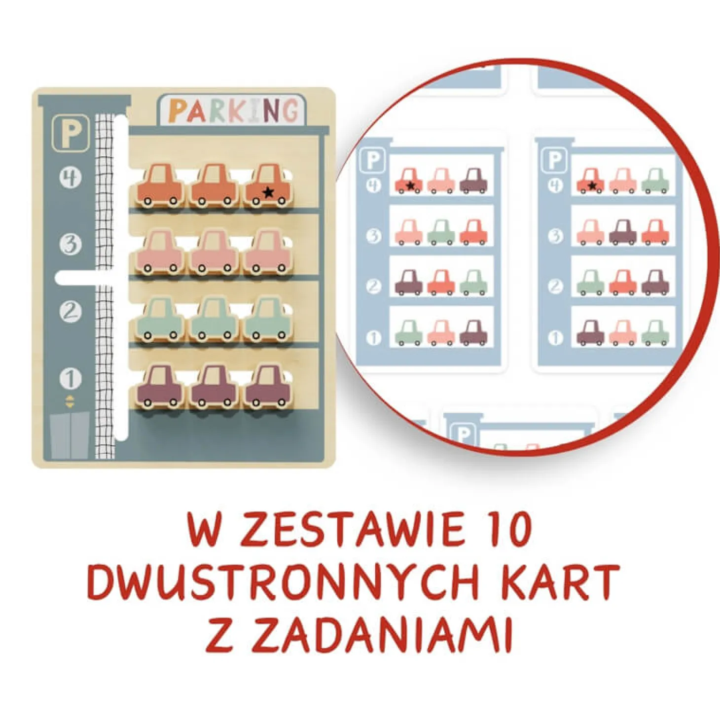 Układanka logiczna dla dzieci Parking, 3+