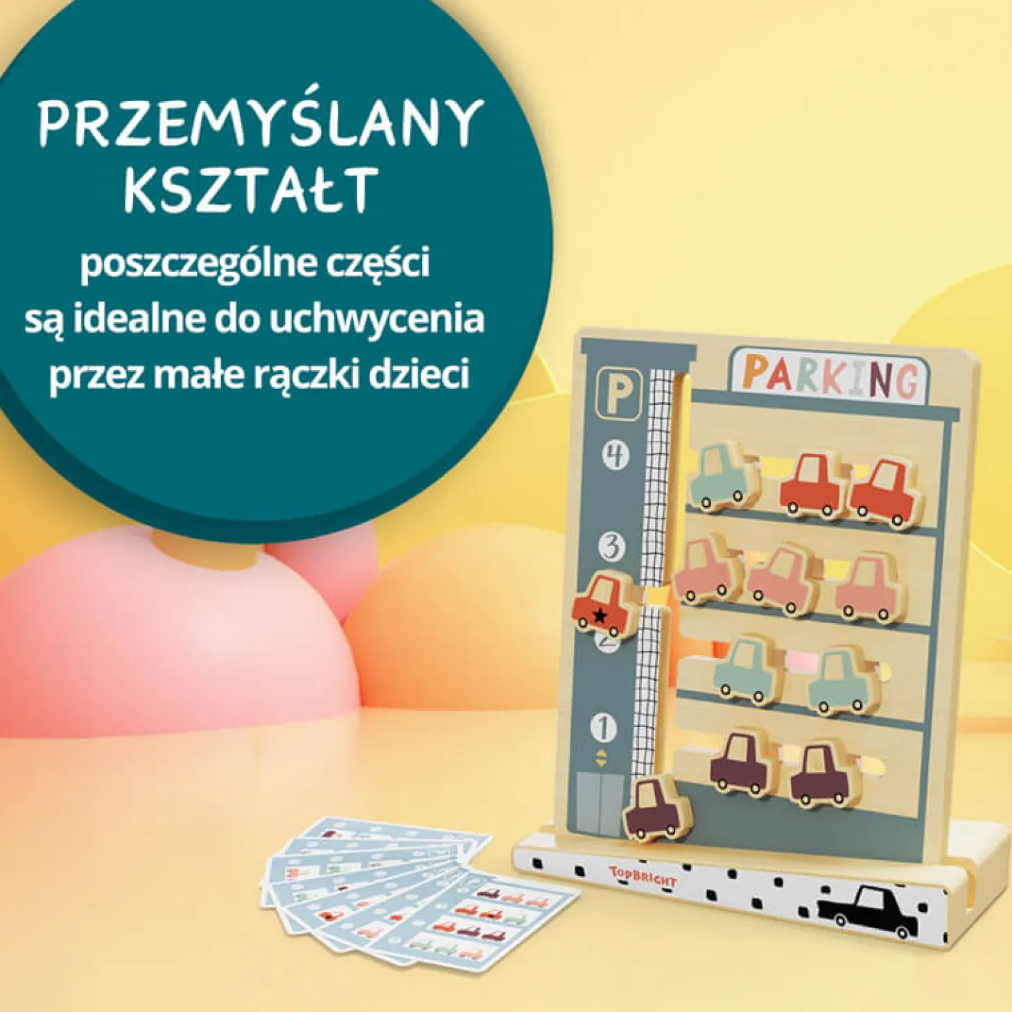 Układanka logiczna dla dzieci Parking, 3+
