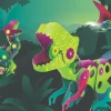 Układanka magnetyczna CLIXO Dinozaury , 22 elementy