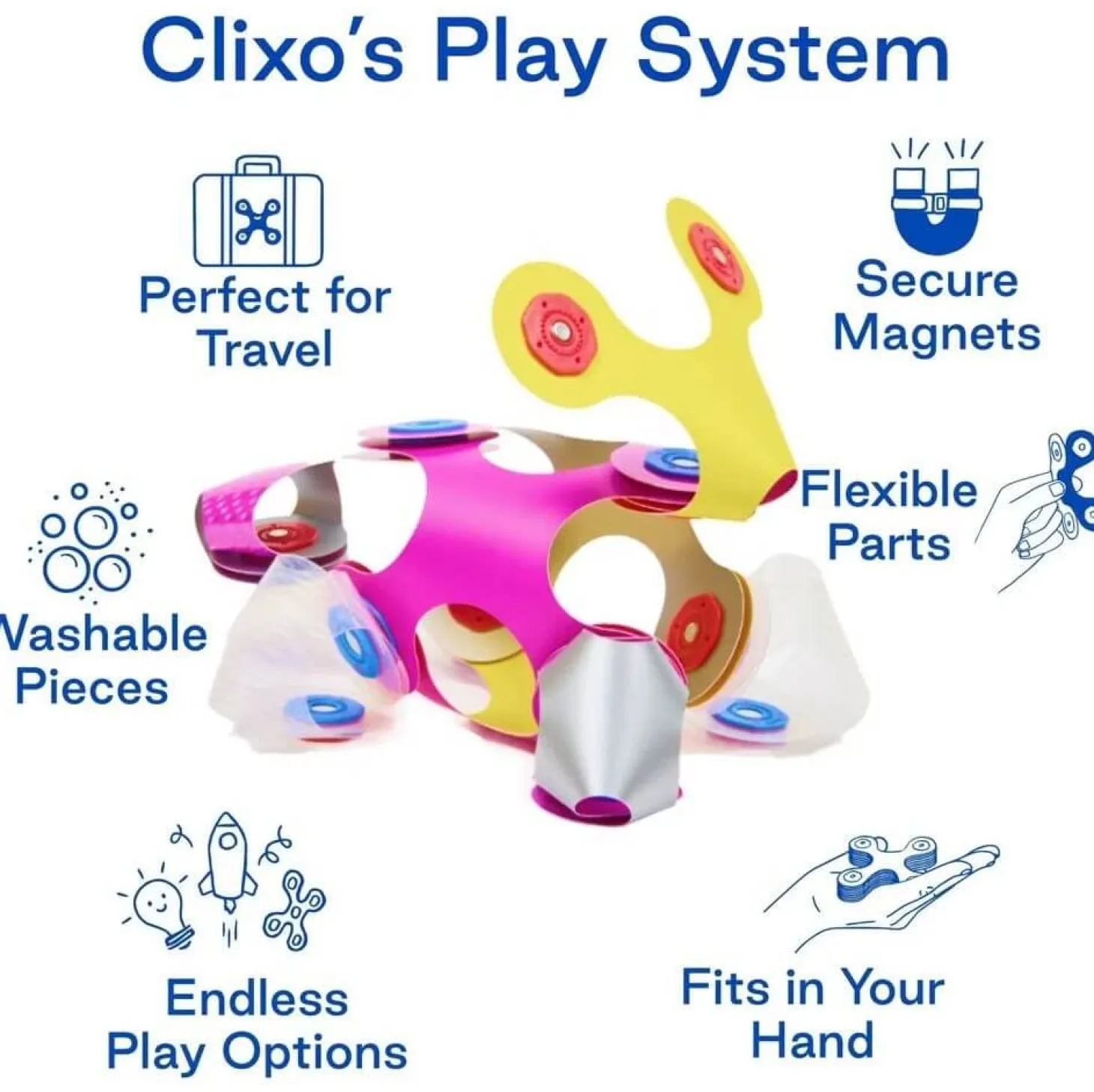 Układanka magnetyczna CLIXO Tiny & Mighty, migocząca biżuteria