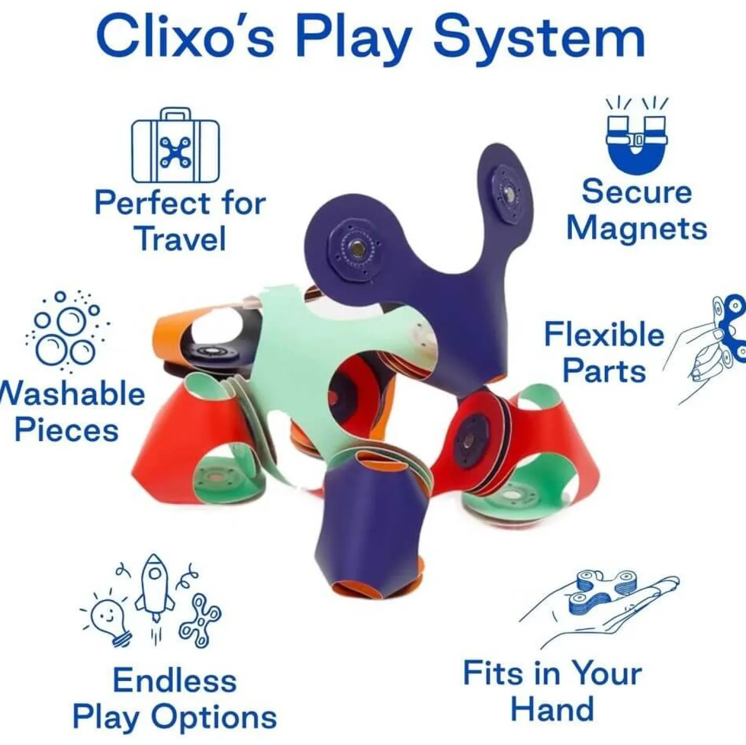 Układanka magnetyczna CLIXO Tiny & Mighty, kosmos