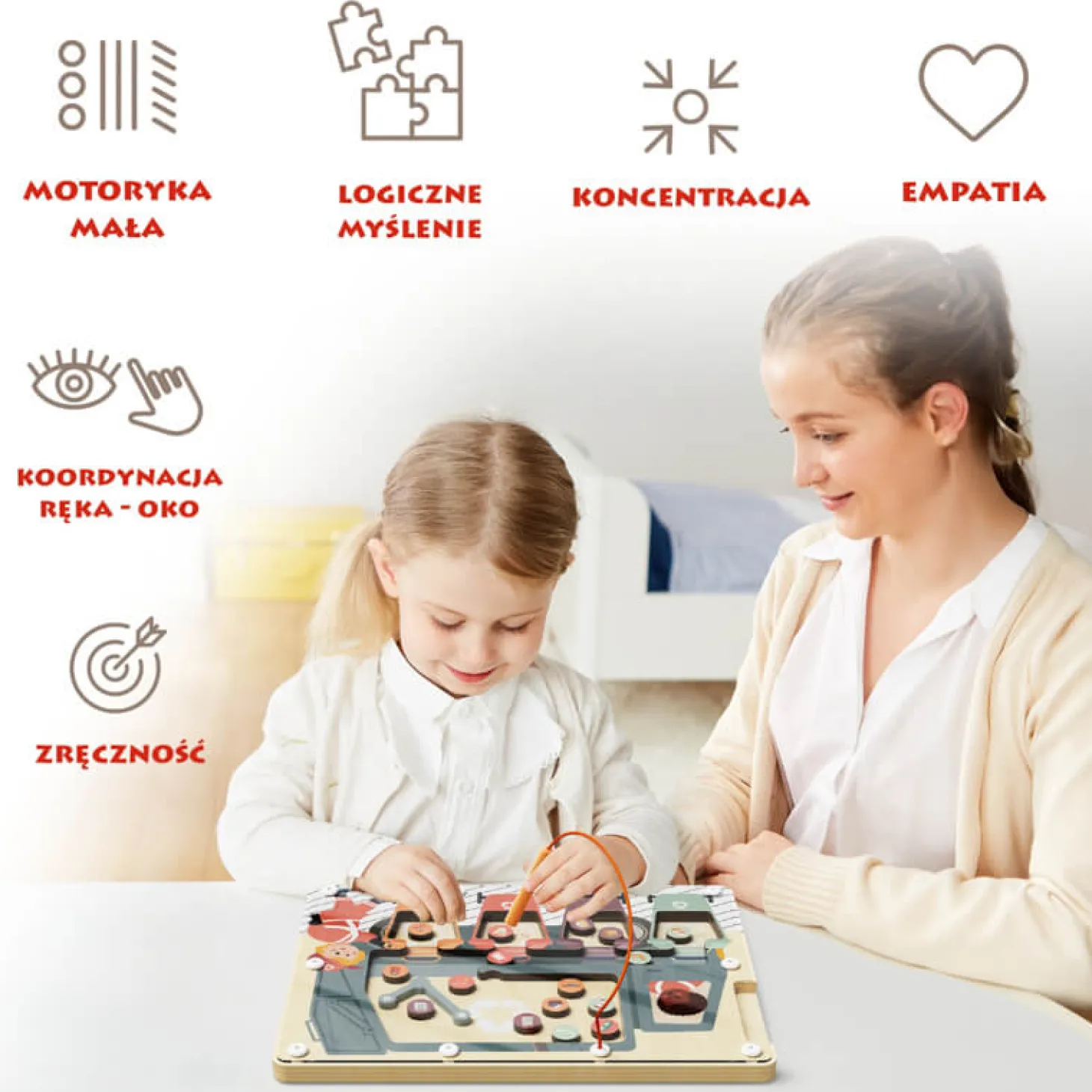 Układanka magnetyczna Segregowanie śmieci, 3+