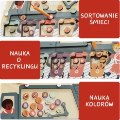 Układanka magnetyczna Segregowanie śmieci, 3+
