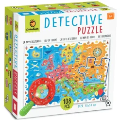 USZKODZONE OPAKOWANIE: DETECTIVE PUZZLE - puzzle, gra detektywistyczna - MAPA EUROPY