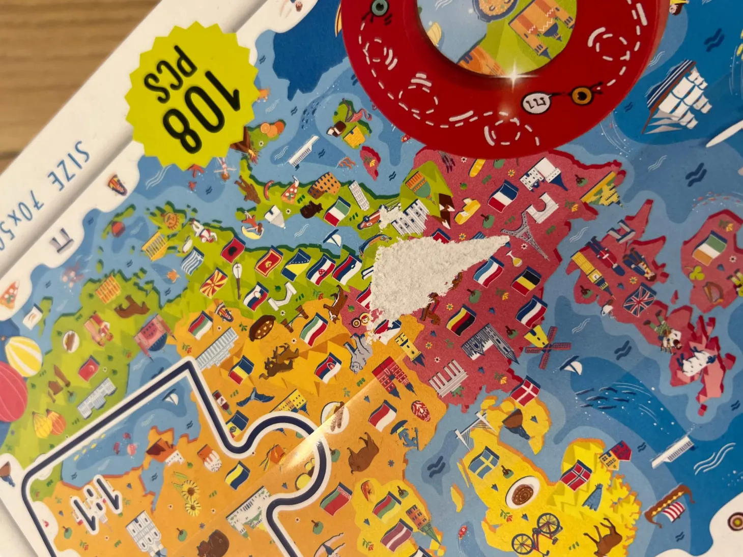 USZKODZONE OPAKOWANIE: DETECTIVE PUZZLE - puzzle, gra detektywistyczna - MAPA EUROPY
