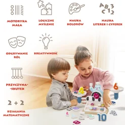 Waga szalkowa Montessori - Głodny Miś, zabawka edukacyjna, 3+