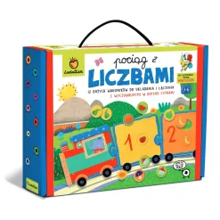 WALIZECZKA edukacyjna Montessori - pociąg z LICZBAMI
