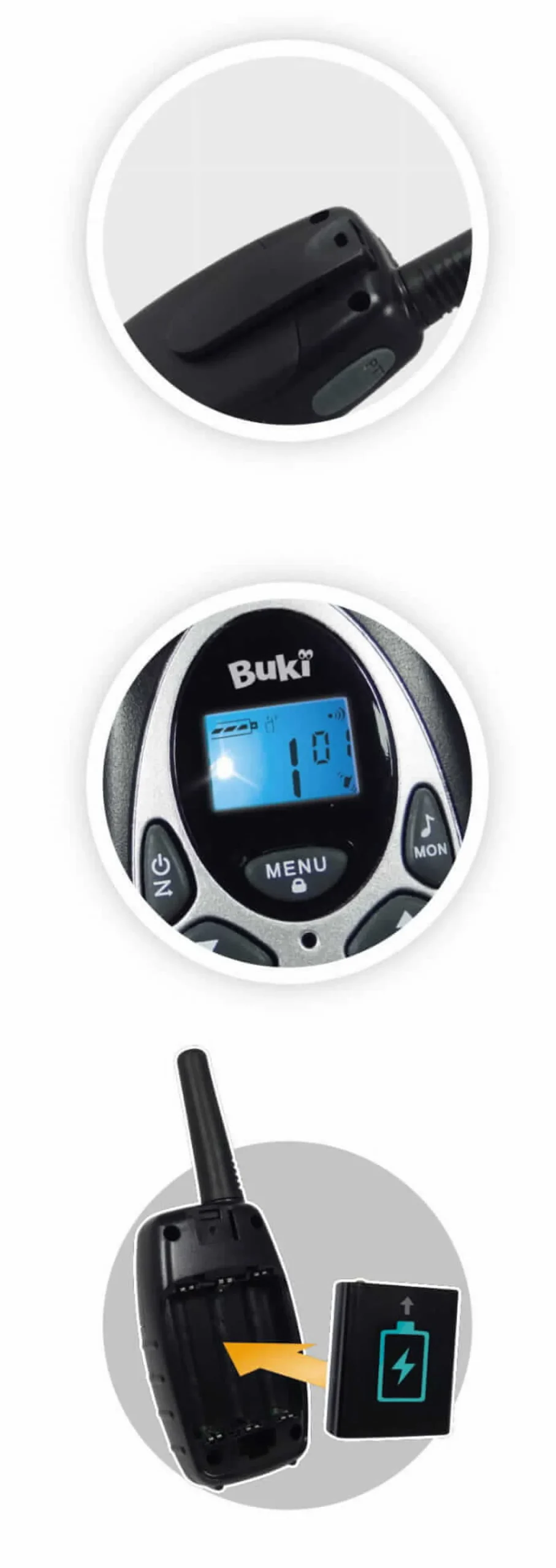 WALKIE-TALKIE z akumulatorem - zasięg 4 km