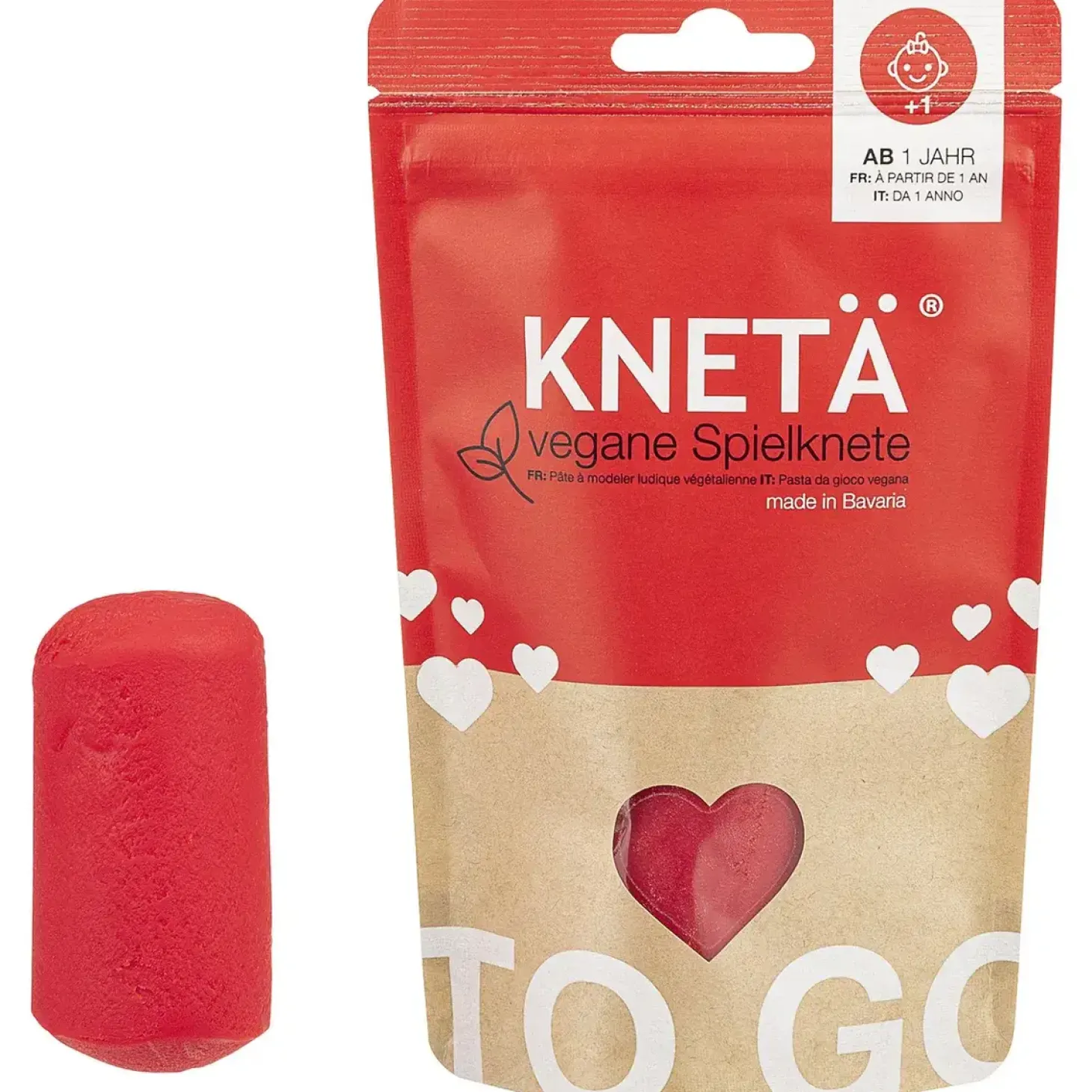 Wegańska masa plastyczna, 100g - czerwona
