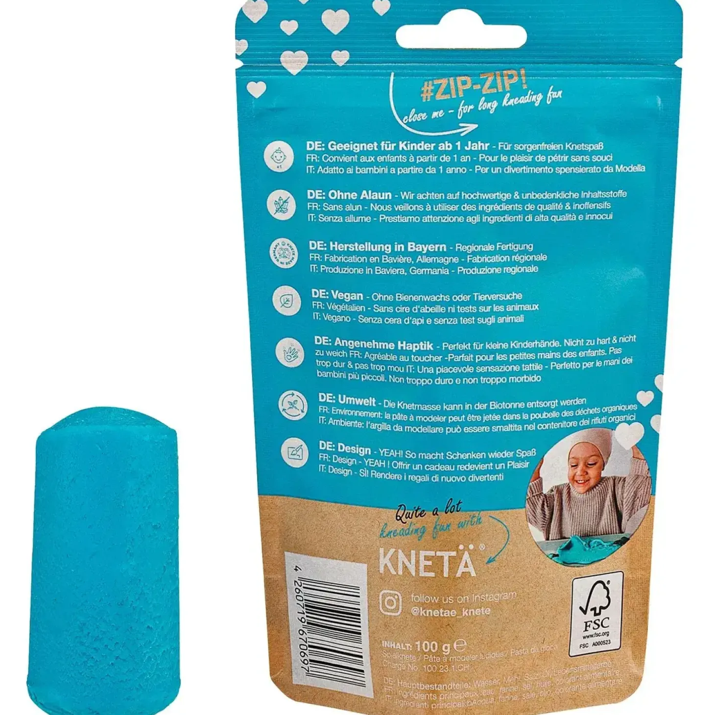 Wegańska masa plastyczna, 100g - turkusowa