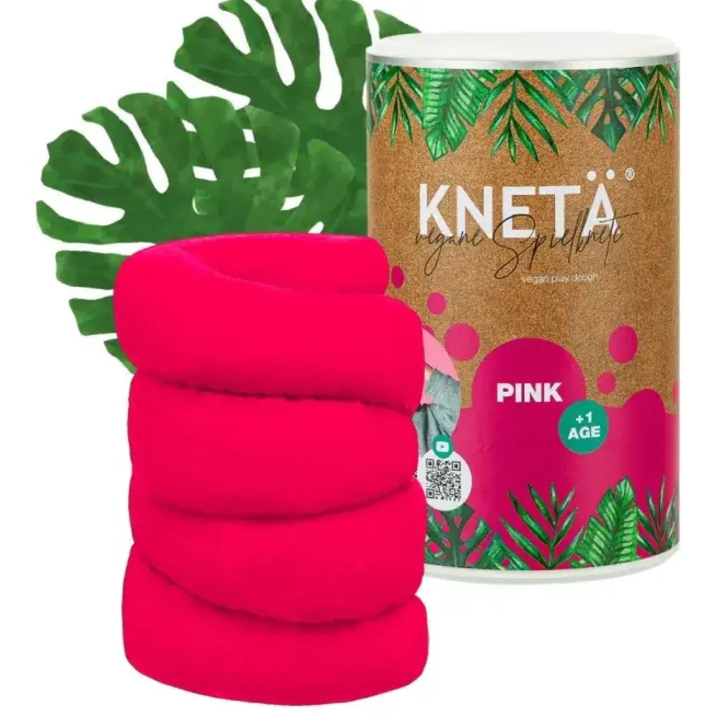 Wegańska masa plastyczna w puszce XXL, 1kg - różowa