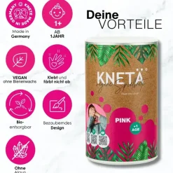 Wegańska masa plastyczna w puszce XXL, 1kg - różowa