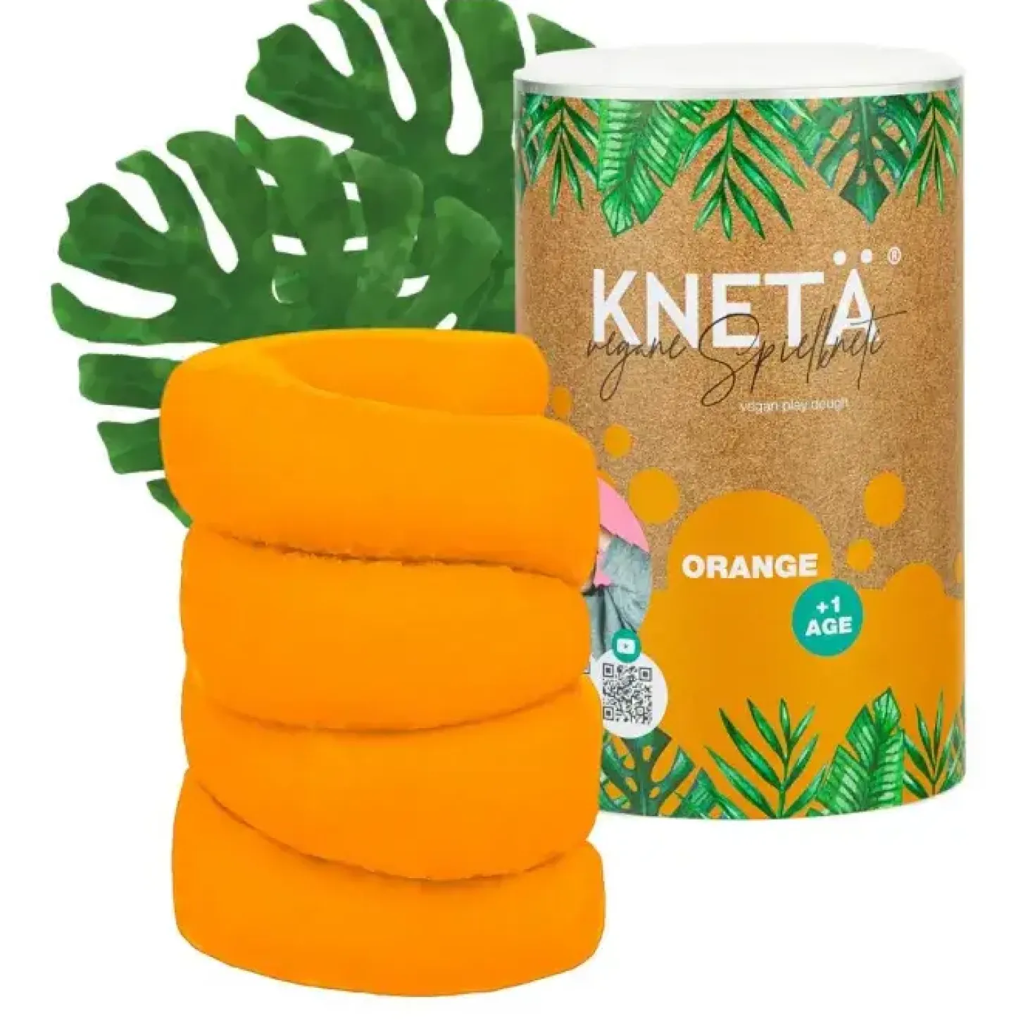 Wegańska masa plastyczna w puszce XXL, 1kg - pomarańczowa